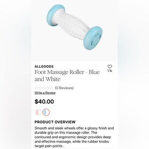 Blue and White Foot Massager Roller